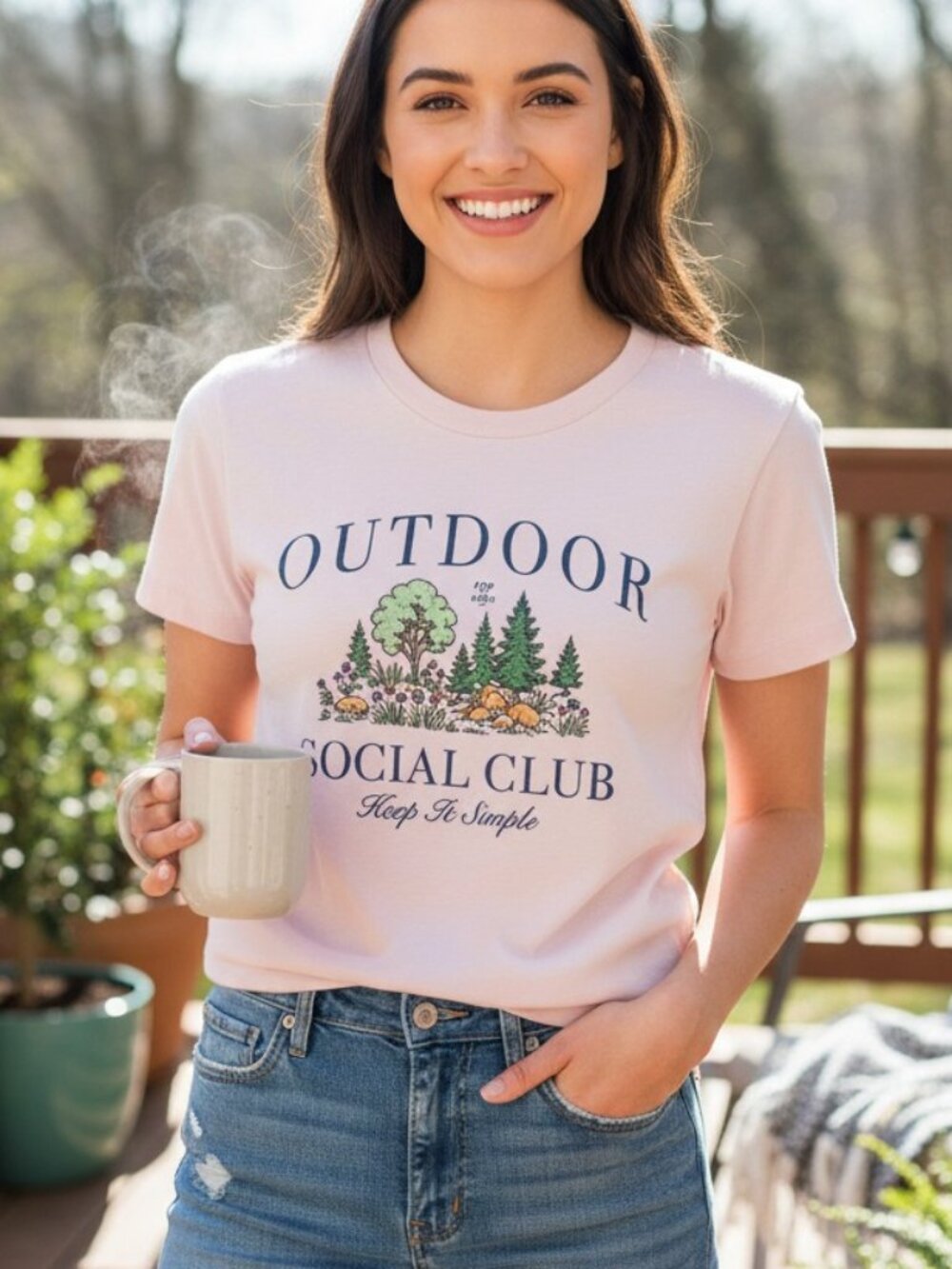Life is Good Outdoor Social Club Women's Crusher Crew Tee Shirt